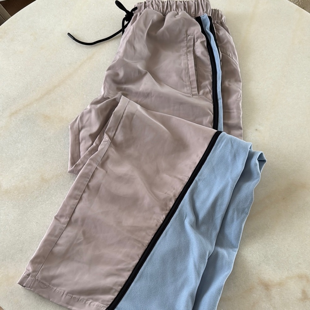 Women’s Free People Track Pants - Beige and Light Blue - Picture 2 of 4